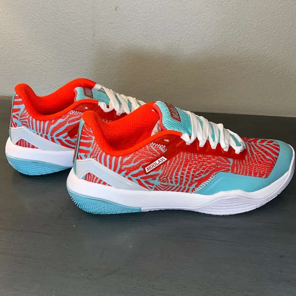 Moolah Kicks Neovolt Low Women’s Basketball Sneakers Size 7.5 Aqua Red NIB